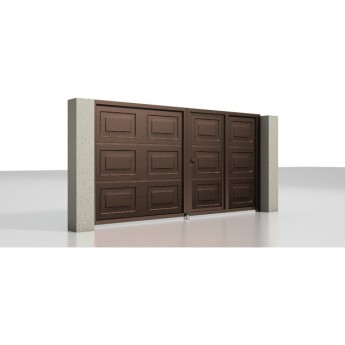 Распашные ворота серии ALUTECH Prestige со встроенной калиткой 4000×2000 мм